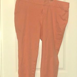 Coral crop pants
